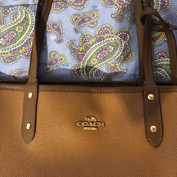 Brown Coach Signature Reversible Tote - Picture 2 of 5